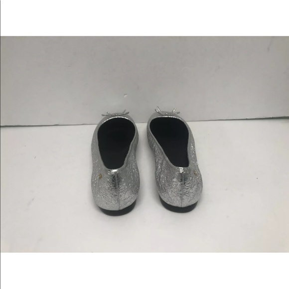 New Tory Burch Metalic Silver Flats Shoes Sz 7.5 M - Picture 4 of 6